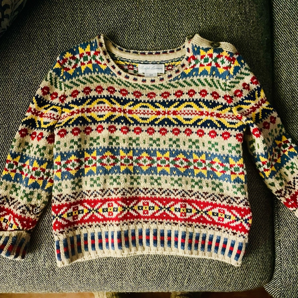 Ralph Lauren Faire Isle Baby Sweater